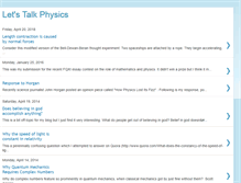 Tablet Screenshot of letstalkphysics.com
